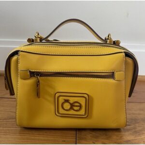 Clōe Mustard Yellow Top Handle Structured Crossbody Handbag